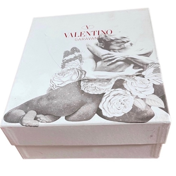 Valentino Garavani Rockstud Chain Rose Burgundy Shoes - Picture 6 of 7